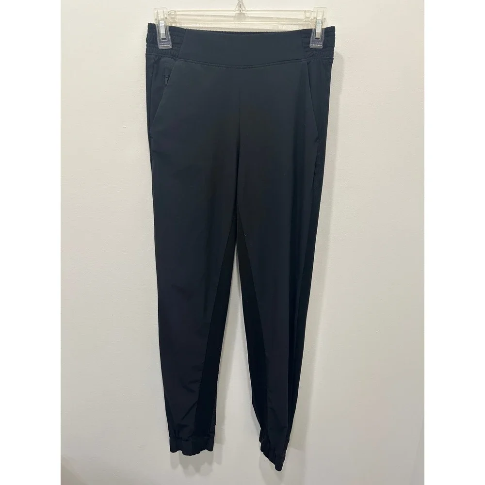 Athleta Brooklyn Jogger Womens 0 Black Tapered Elastic Waist Casual Pants